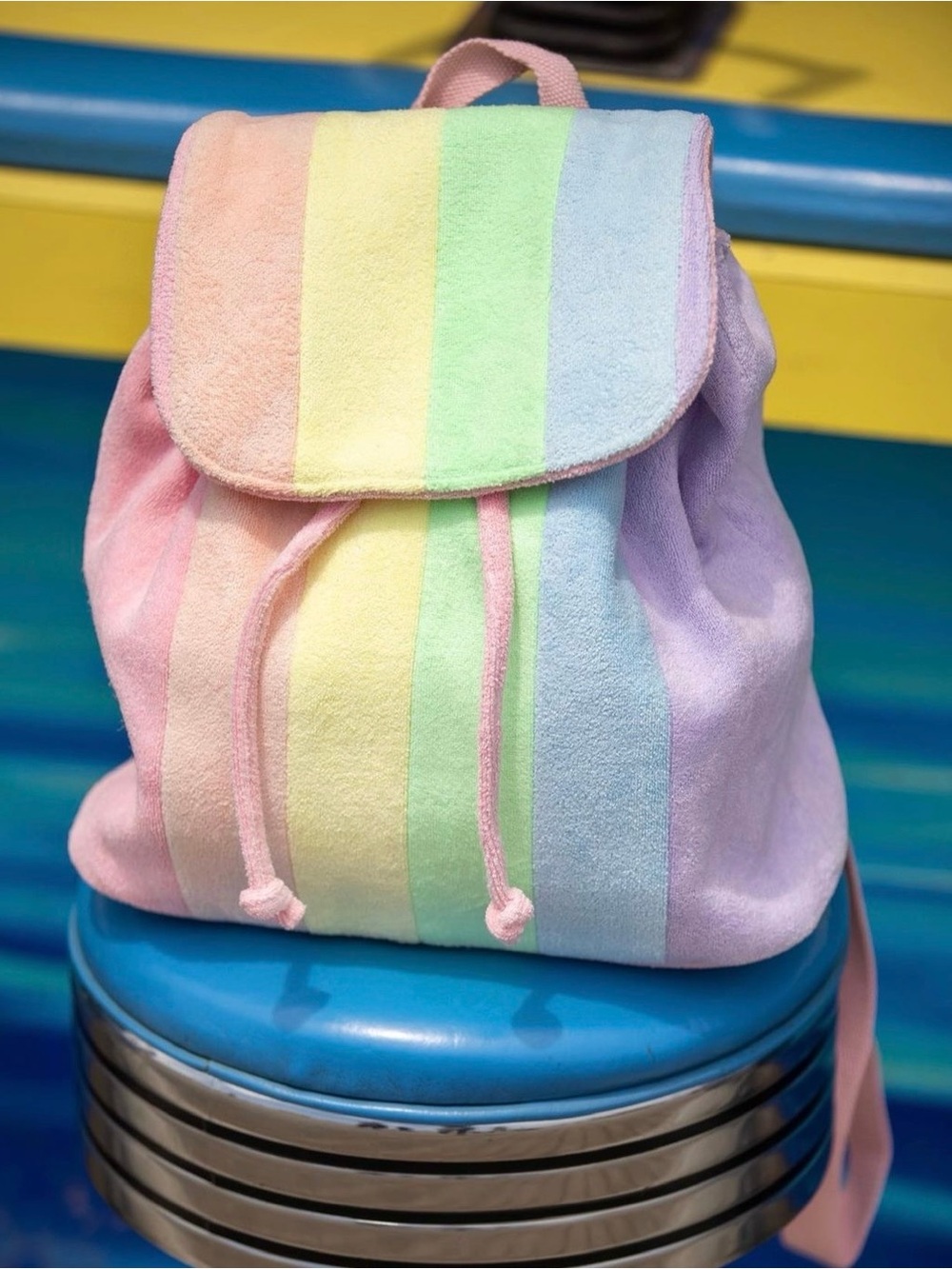 Stoney Clover Lane NWOT rainbow collection drawstring backpack
